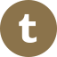 a brown circle with the letter t on it