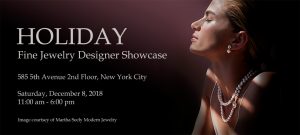 a flyer for a jewelry designer showcase