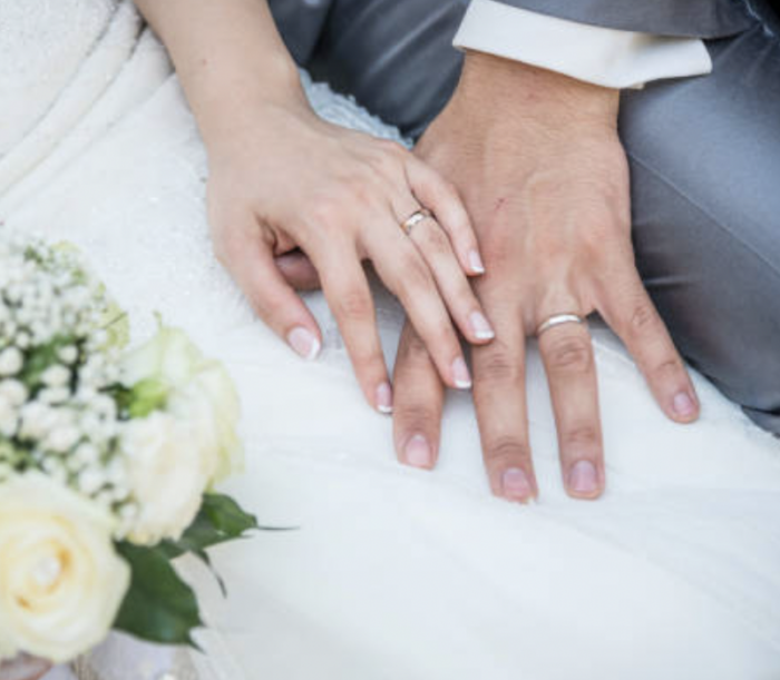 Bride and groom on sale rings