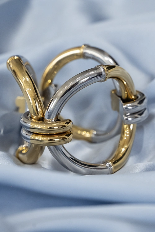 A gold and silver cuff designed at NYJDI